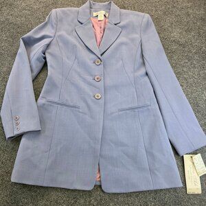 Vintage Jessica Ash Single Breasted Blazer 6 Powder Blue Deadstock Retro Office